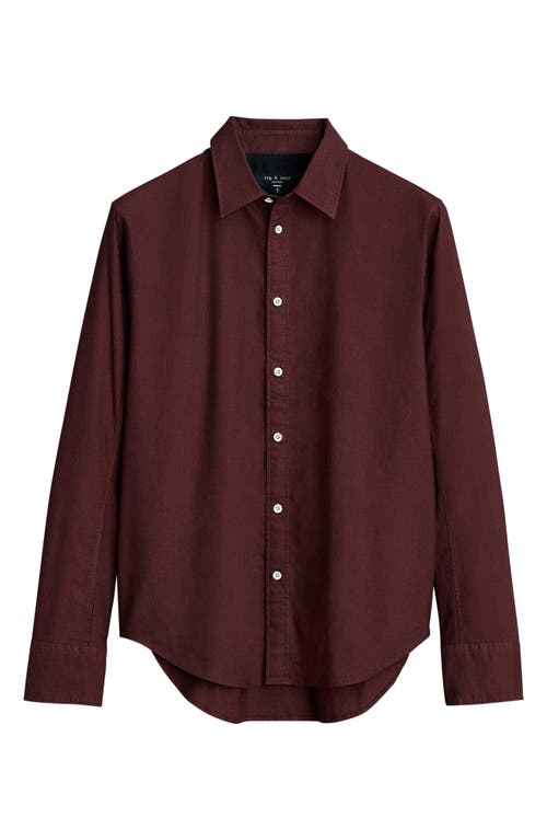 Shop Rag & Bone Fit 2 Engineered Button-up Oxford Shirt In Merlot