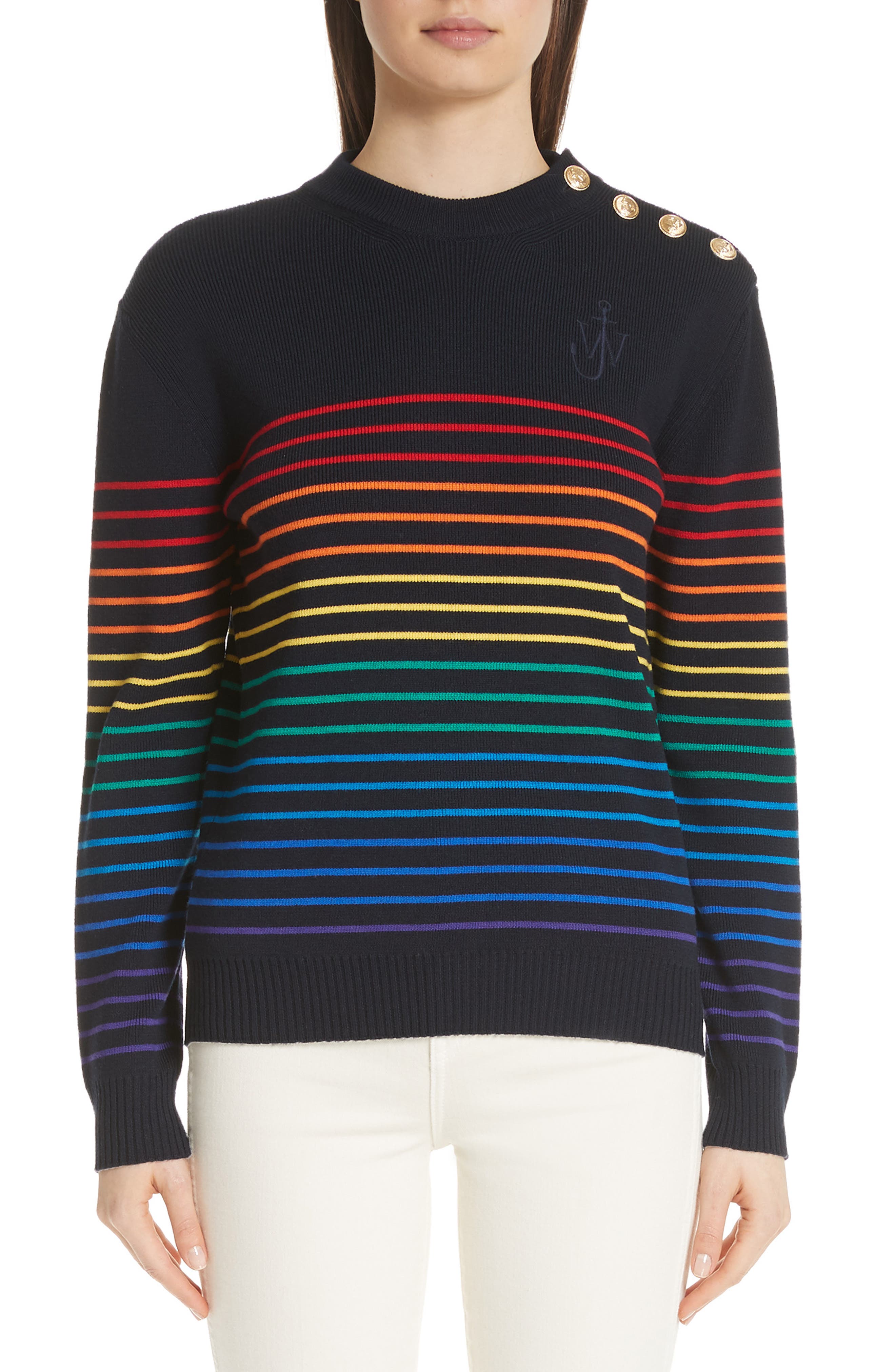 jw anderson rainbow cardigan