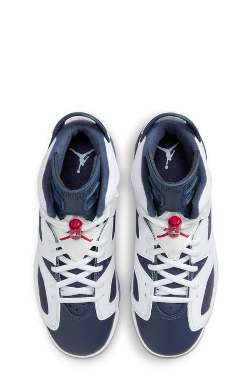 Jordan Air 6 Retro High Top Sneaker In White/varsity Red/navy