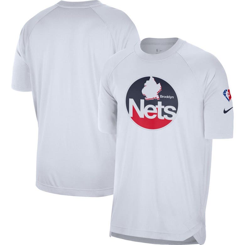 Nike White Brooklyn Nets 2021/22 City Edition Pregame Warmup Shooting T ...