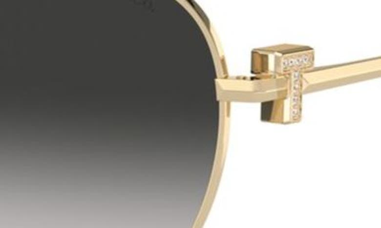 Shop Tiffany & Co . 59mm Gradient Pilot Sunglasses In Pale Gold