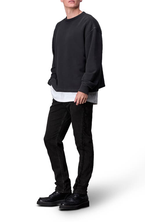 Shop Rag & Bone Cotton French Terry Sweatshirt In Black