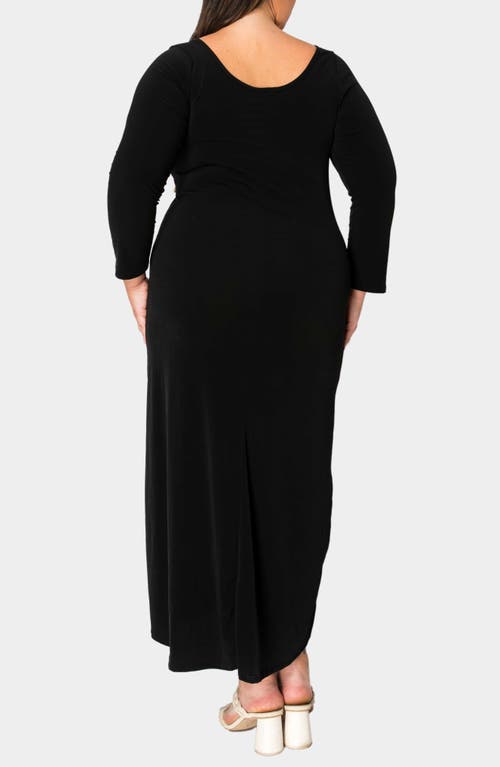 L I V D Ashe Long Sleeve Maxi Dress In Black
