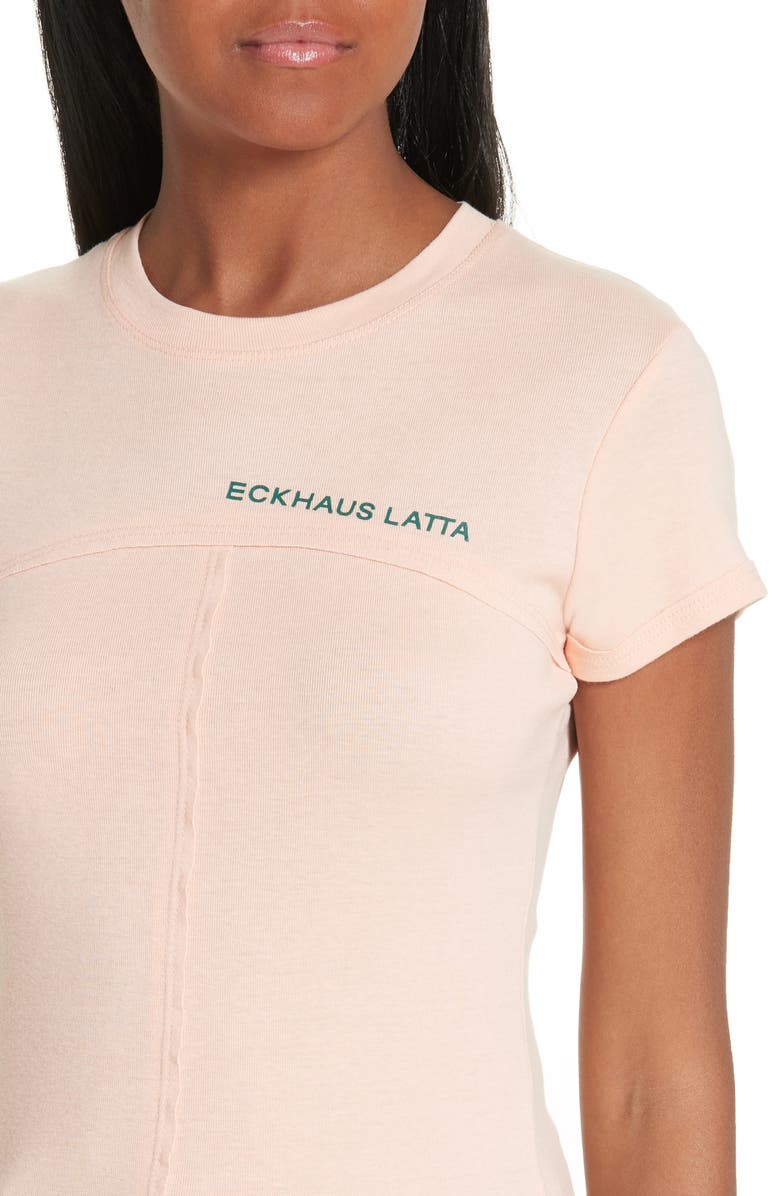 Eckhaus Latta Lapped Baby Tee, Alternate, color, 