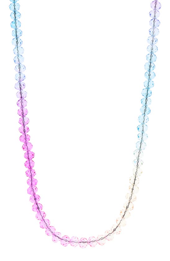 Ayounik Rainbow Crystal Beaded Choker Necklace In Pink Multi