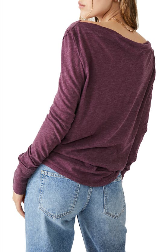 Free People Kimmi Cotton Blend Top In Fig Jam