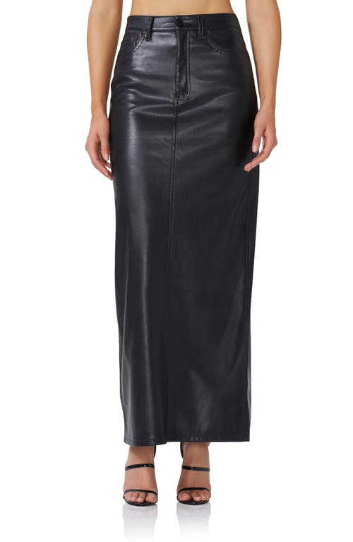 Amiri Faux Leather Maxi Skirt in Noir