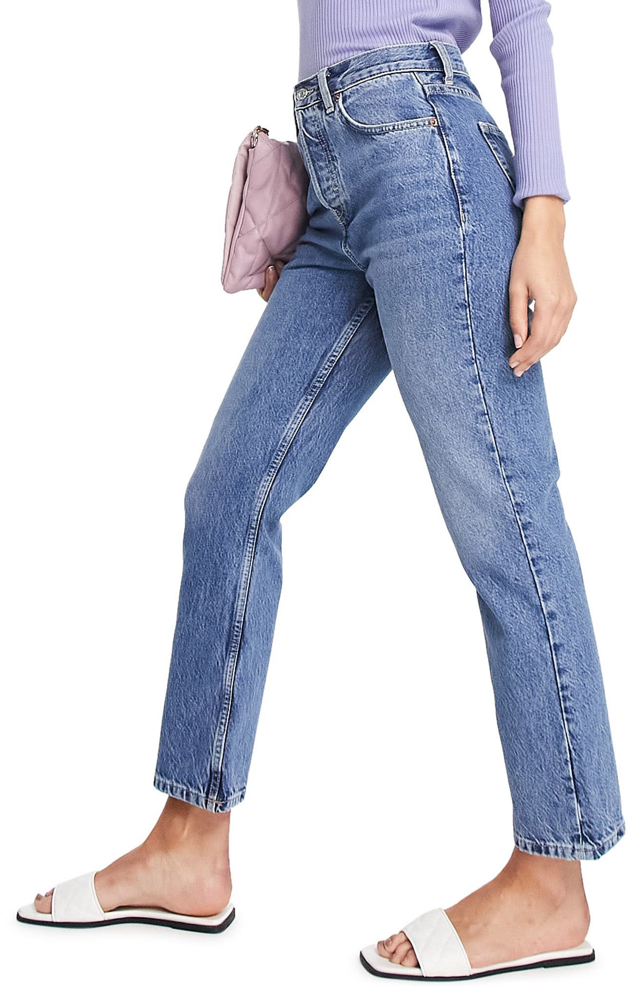 Topshop Editor High Waist Straight Leg 