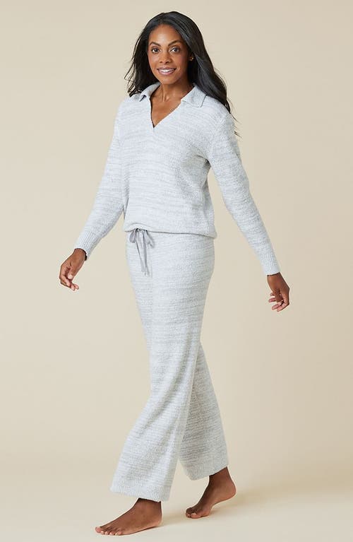 Softies Heather Marshmallow Johnny Collar Lounge Set In Heather Grey
