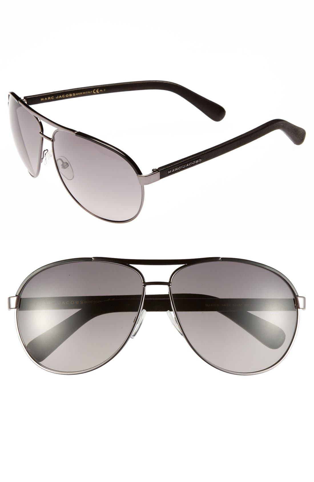 MARC JACOBS 63mm Aviator Sunglasses Nordstrom
