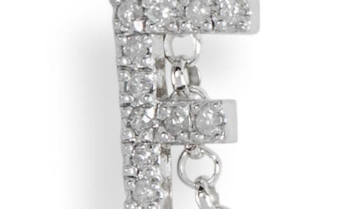 Meshmerise Bezel Diamond Initial Chain Necklace In White-f