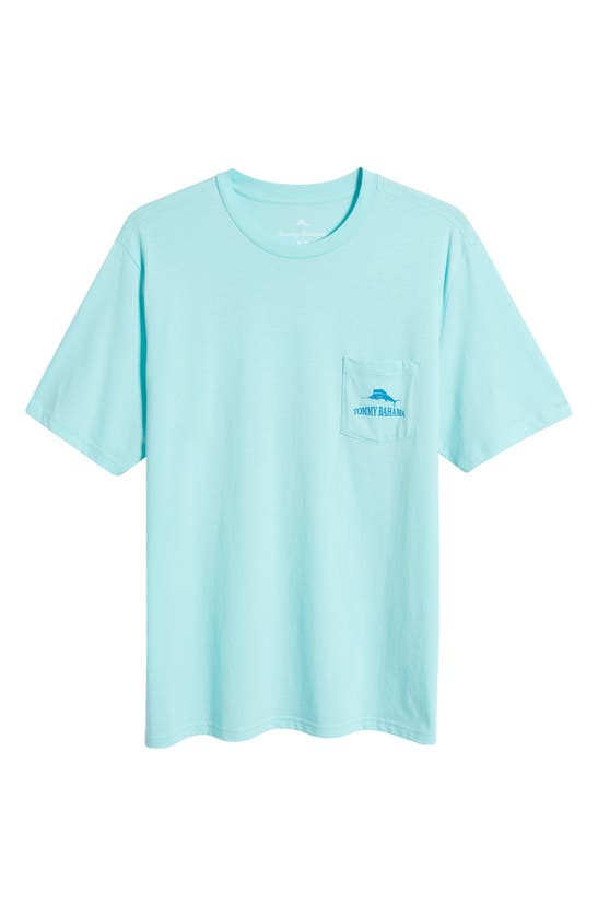 Shop Tommy Bahama Collecting Sand Dollars Pocket Graphic T-shirt In Blue Swell