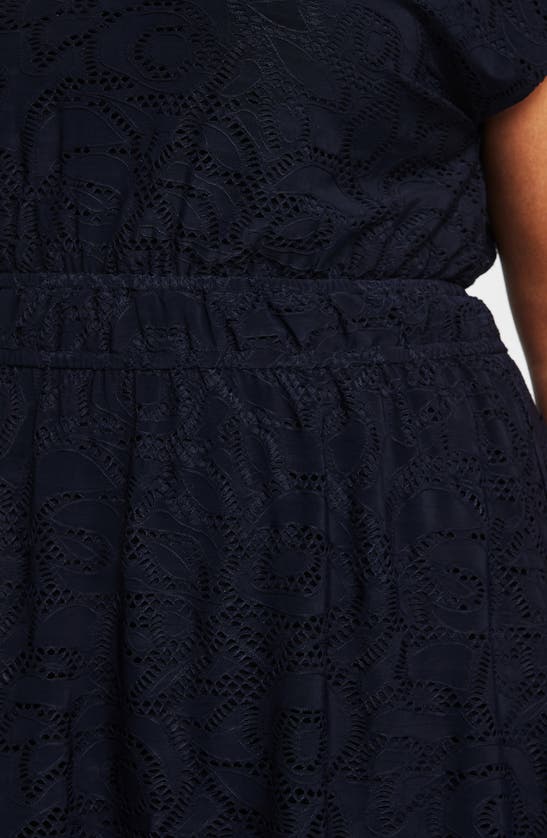 Shop Estelle Cindy Lace Dress In Navy