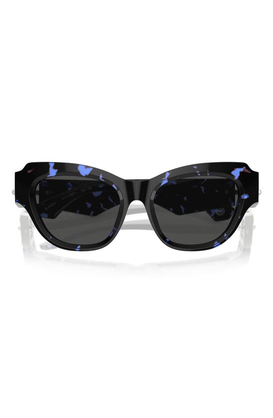 Burberry 52mm Irregular Sunglasses In Blue Havana