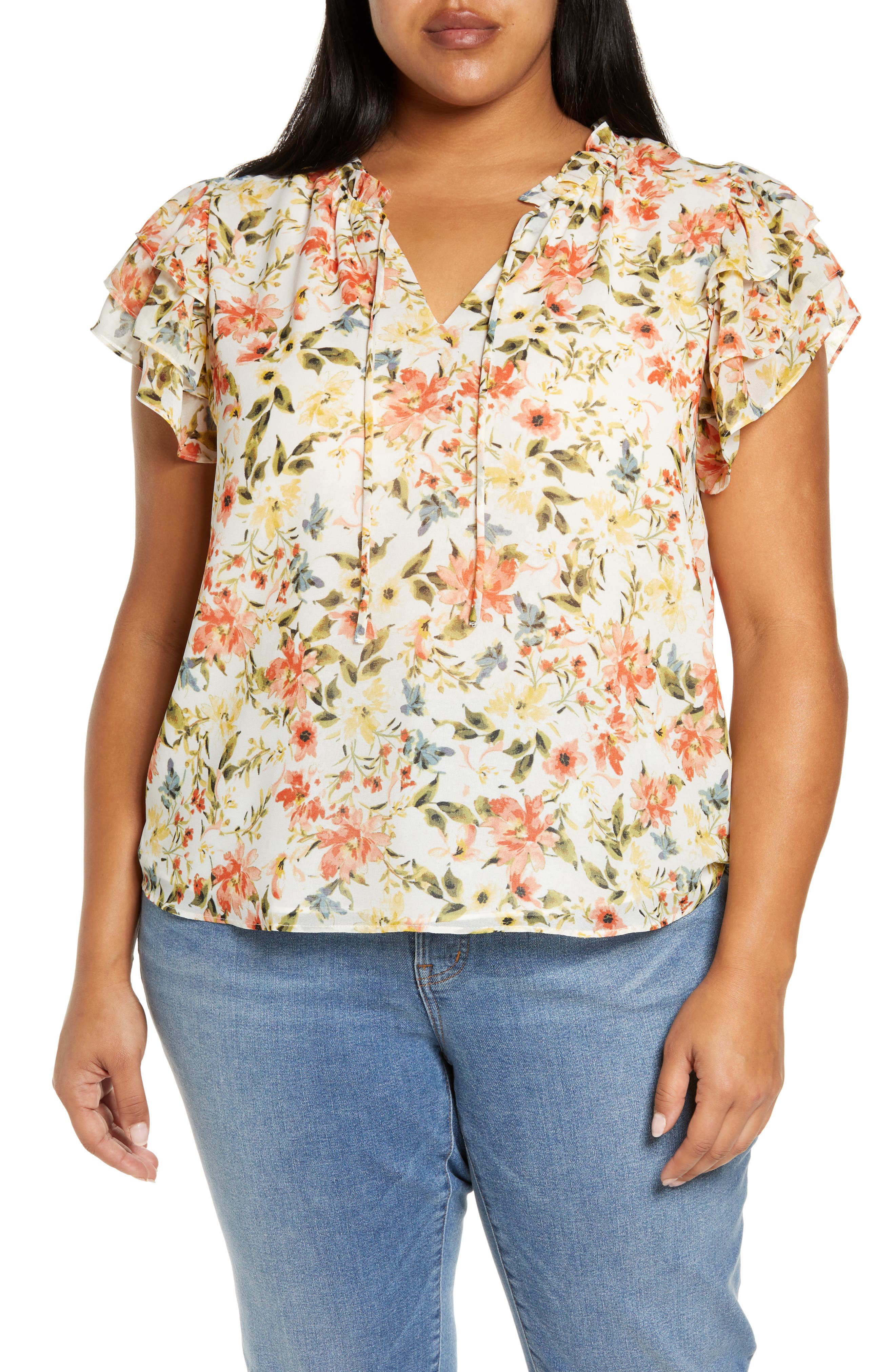 Chiffon Plus-Size Tops for Women 