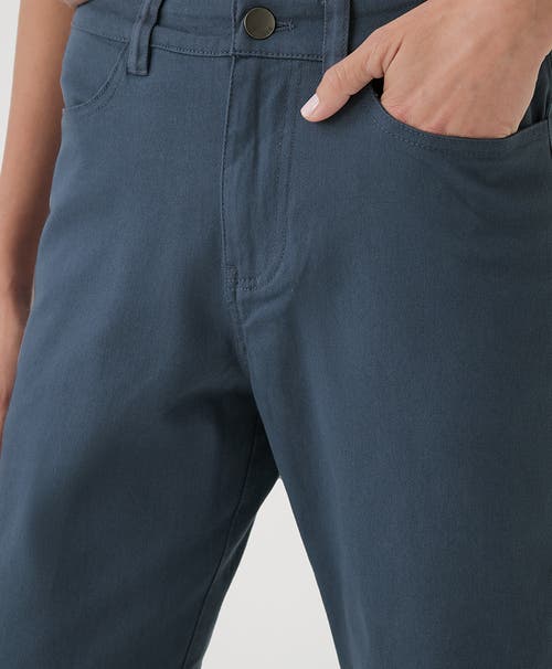 Shop Pact Organic Stretch Twill Denim Slim Straight Pant In Slate Blue