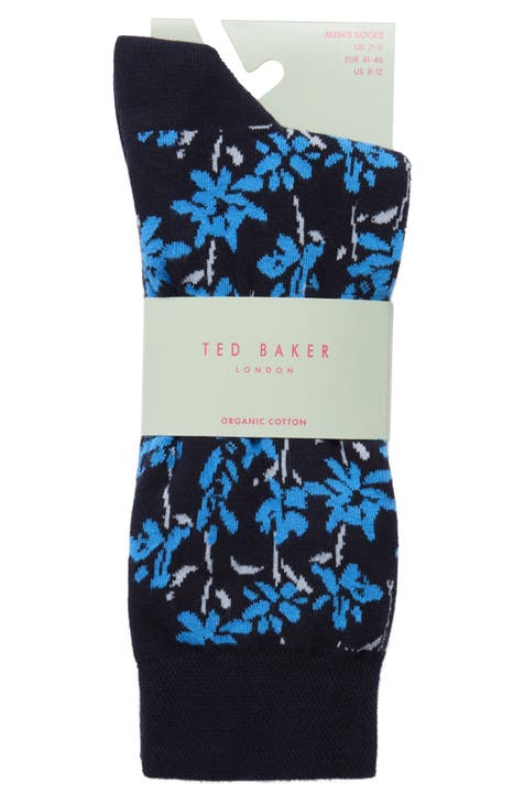 Ted Baker London Aeroplane-Pattern Crew Dress Socks