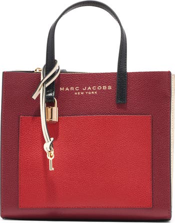 MARC JACOBS Tote Bag Padlock Leather Black women's USED FROM