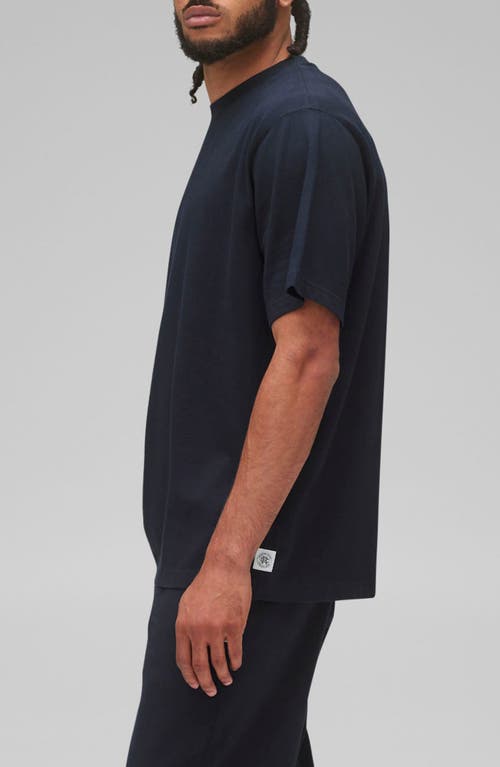 Reigning Champ T-shirt Midweight Jersey In Navy