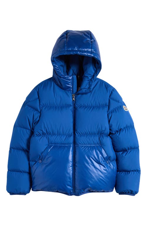 Shop Moncler Kids' Barin Down Puffer Jacket In Blue