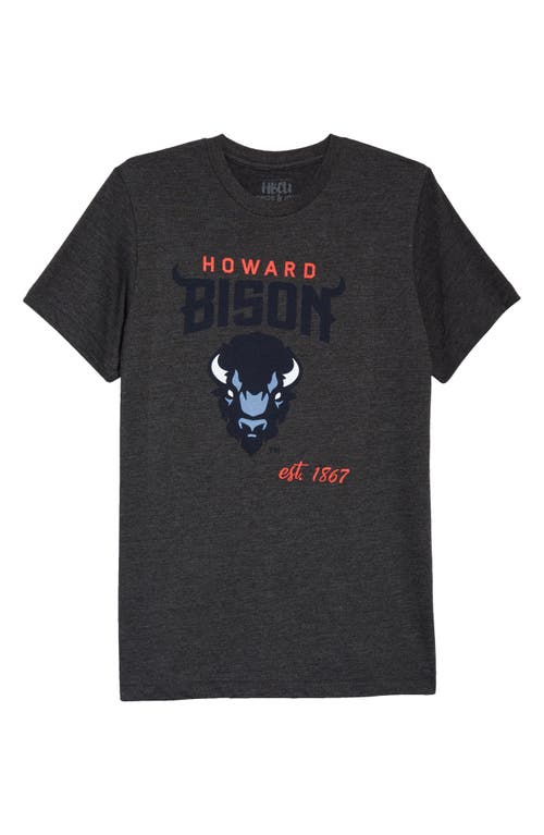 HBCU Pride & Joy Kids' Howard Bison Graphic Tee Dark Heather Gray at Nordstrom,