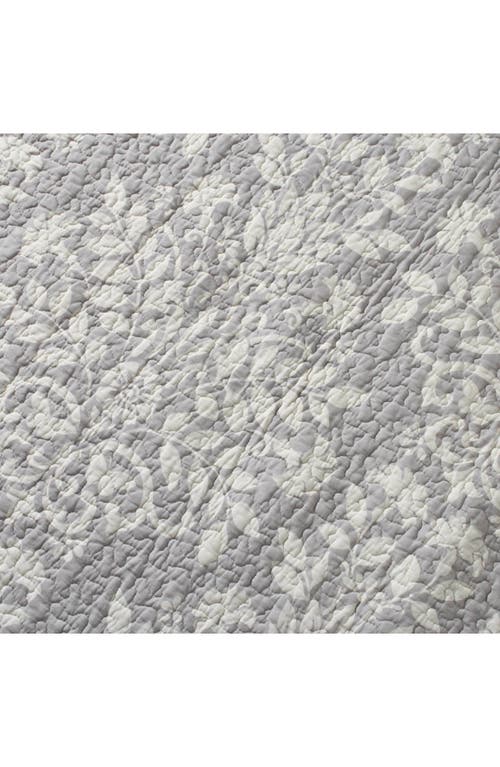 Laura Ashley Rowland Twin Quilt & Sham Set In Dove Grey