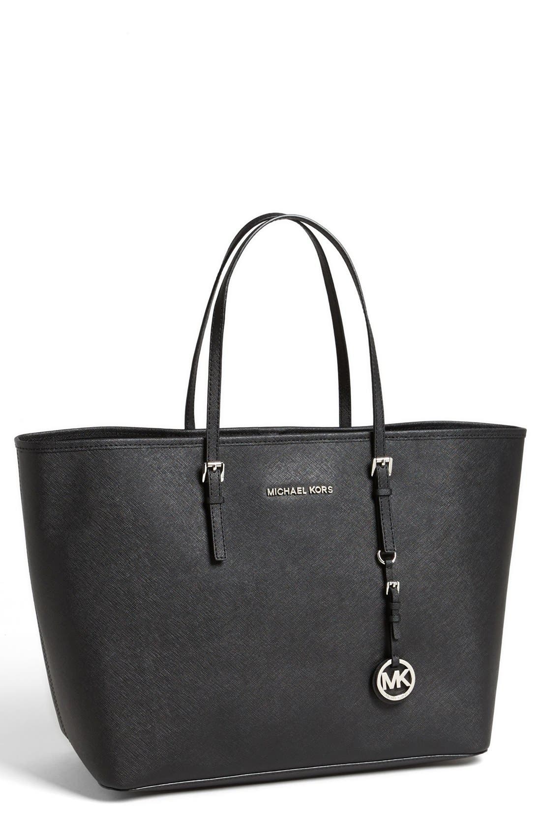 michael kors jet set medium logo tote
