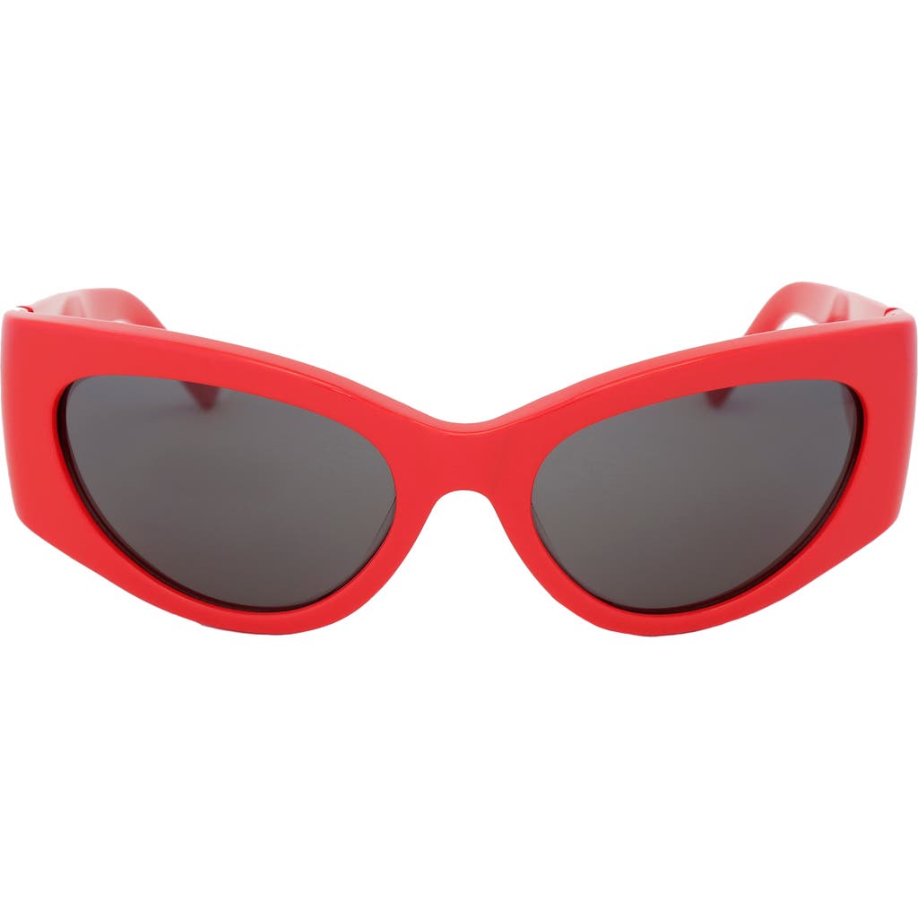Grey Ant Bank 56mm Wraparound Sunglasses In Red