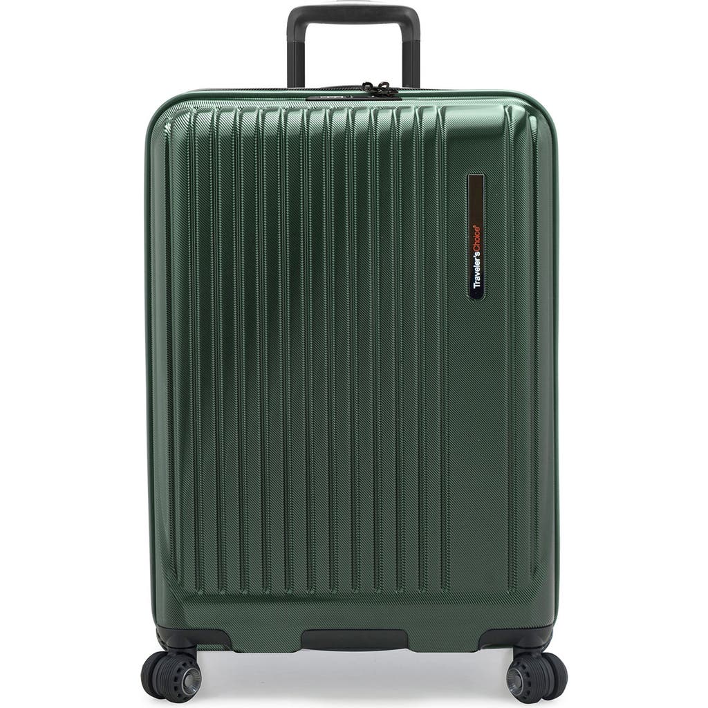 Shop Traveler's Choice Travelers Choice Delmont 30-inch Hardside Spinner Luggage In Green
