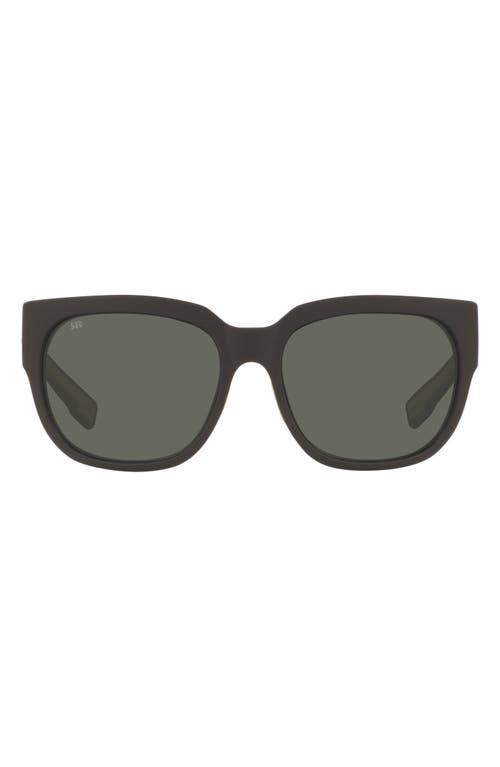Costa Del Mar Waterwoman 58mm Square Sunglasses in Matte Black at Nordstrom