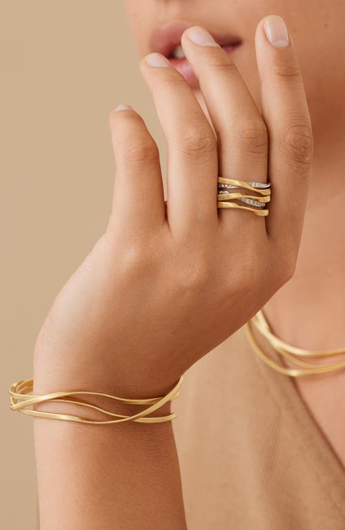Marco Bicego Diamond Stack Ring In Yellow Gold/diamond