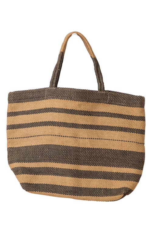 Will And Atlas Will & Atlas Sonoma Stripe Jute Shopper In Gray/natural