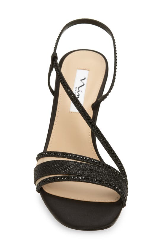 Nina Abbi Womens Leather Slingback Sandals In Black