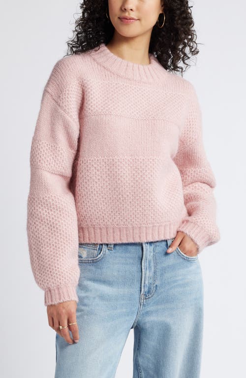 Shop Bp. Textured Relaxed Sweater In Pink Coral