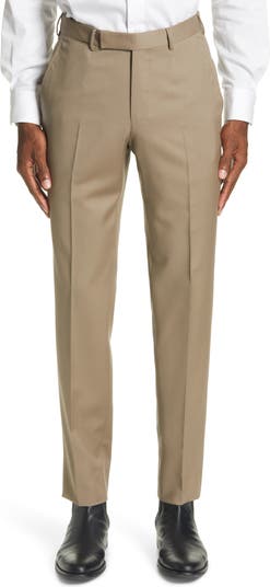 ZEGNA Micronsphere Classic Fit Wool Dress Pants | Nordstrom