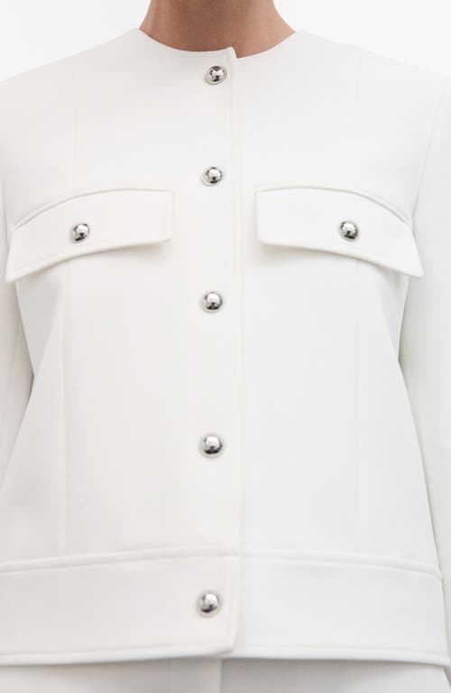 Mango Pocket Blazer In White