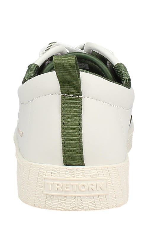 Tretorn Set Point Low Top Sneaker In White/green