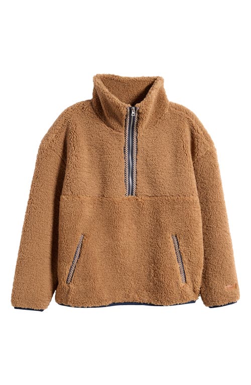 Ugg(r) Uggbraid Half Zip Fleece Pullover In Chestnut