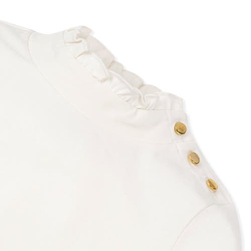 Hope & Henry Girls' Organic Mock Neck Sweater, Kids In Ivory Mock Neck