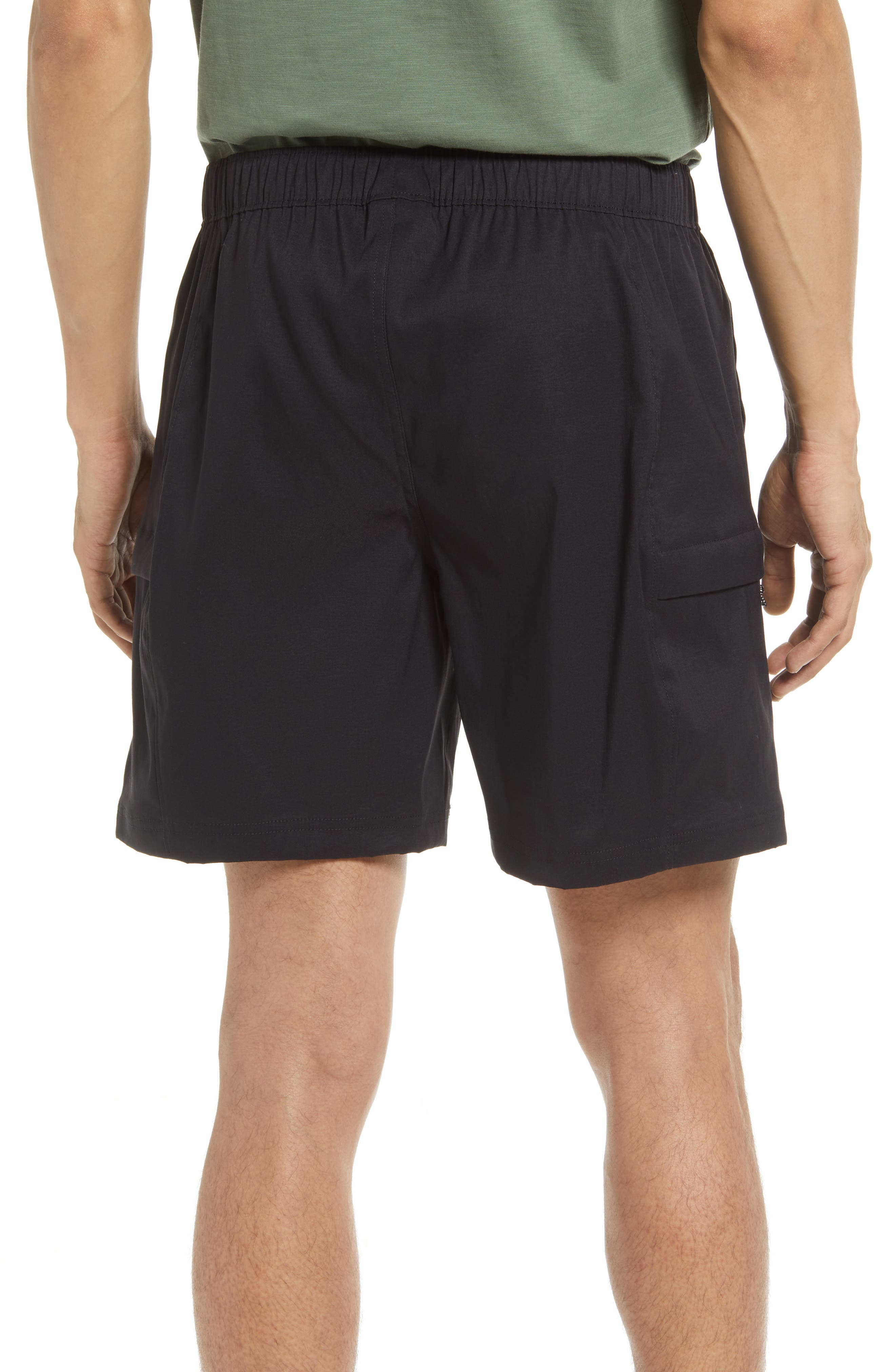 the north face class v belted shorts in black