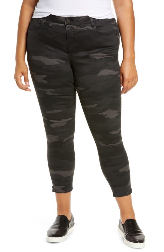 Wit & Wisdom 'ab'solution Camo High Waist Ankle Skinny Pants In Black
