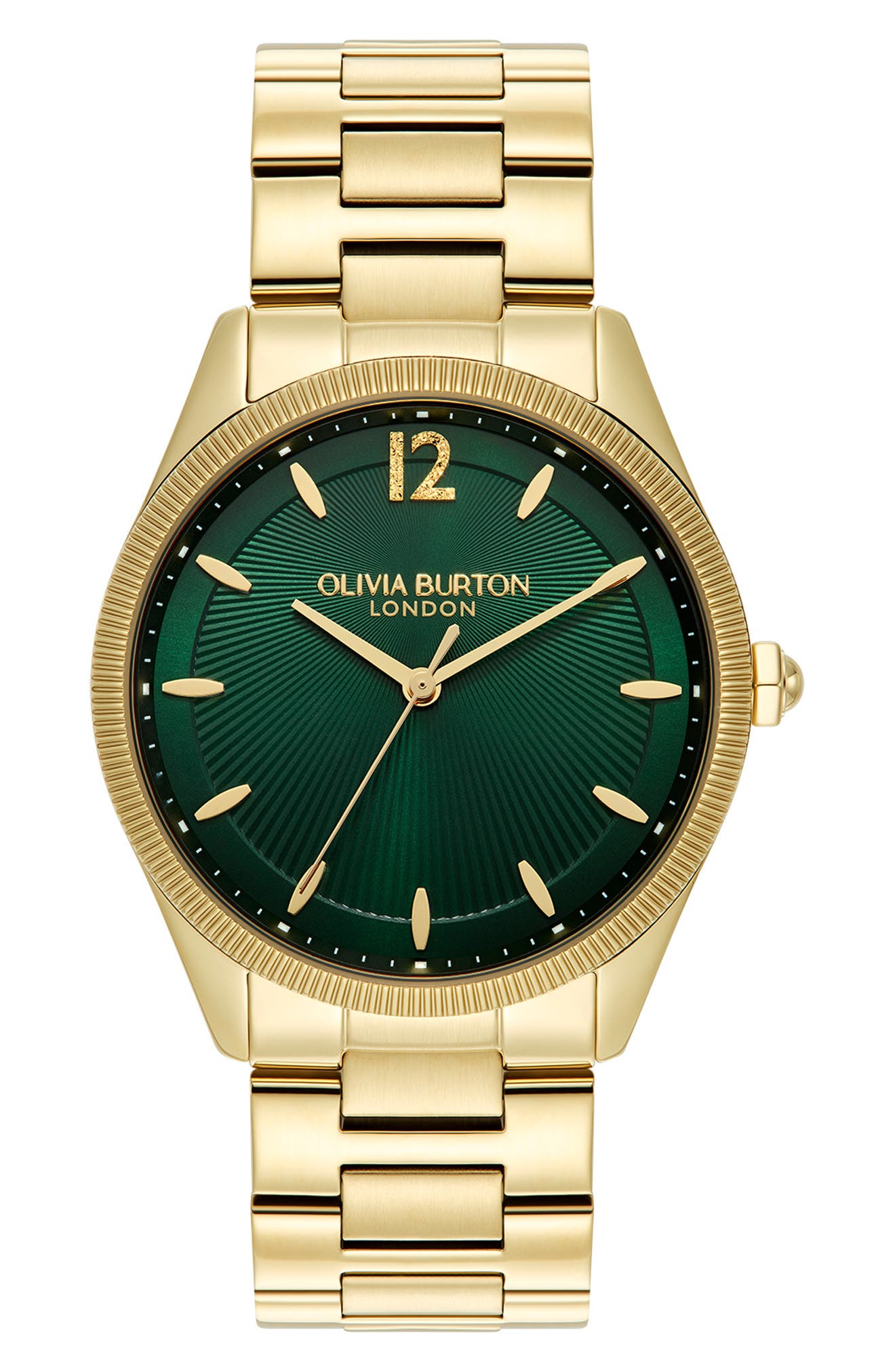 Olivia Burton Radiate Bracelet Watch, 38mm in Forest Green Cover