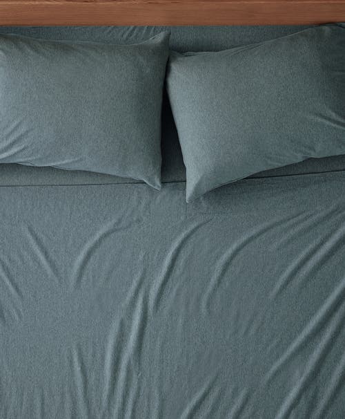 Pact Organic Favorite Tee Jersey Sheet Set In Smoke Heather