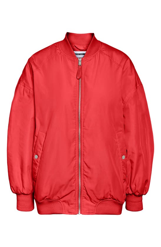 Shop Noisy May Melisa Bomber Jacket In Flame Scarlet