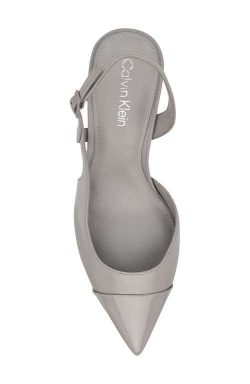 Shop Calvin Klein Corinny Pointed Toe Pump In Light Grey