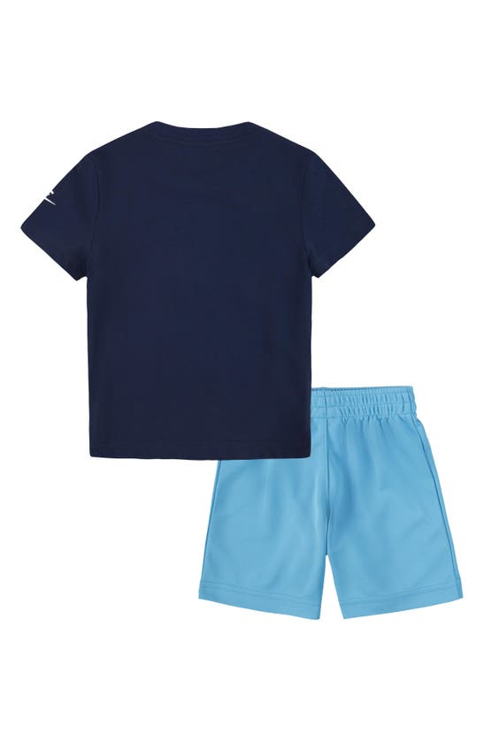 Nike Kids' Split Futura T-shirt & Shorts Set In Baltic Blue