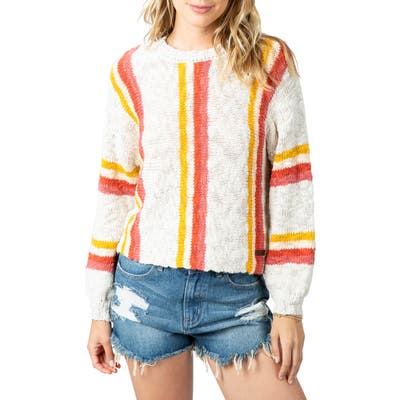 Rip Curl Keep On Surfin Stripe Sweater, Ivory