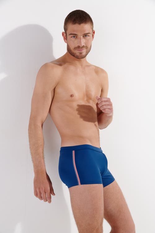 Hom Nautical Cup Swim Shorts In Navy