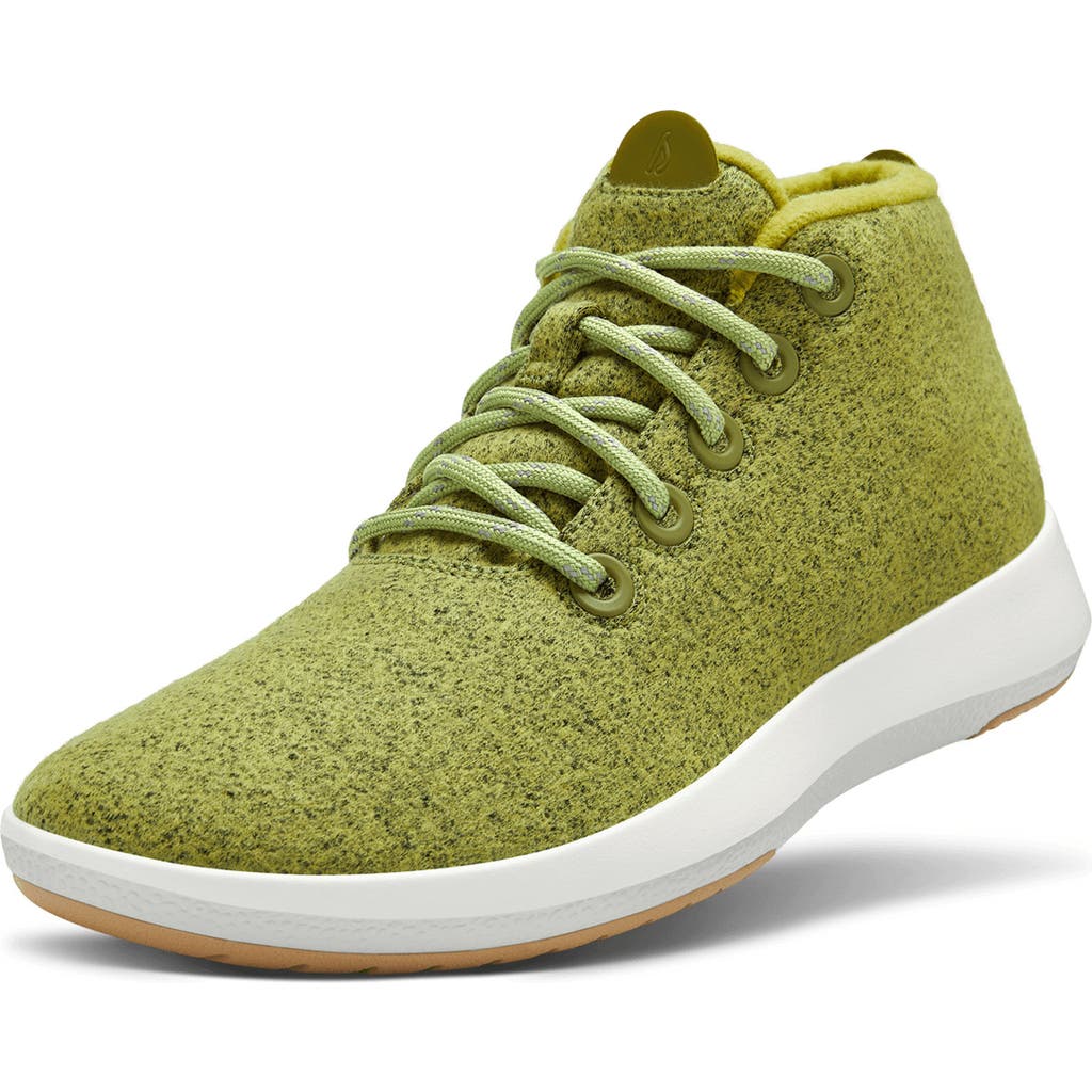 Shop Allbirds Mizzle Wool Runner Up Sneaker In Hazy Lime/natural White