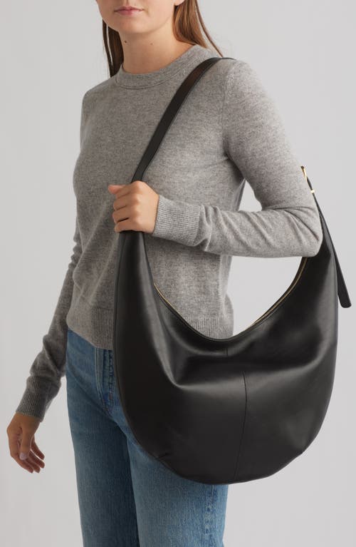 Shop Madewell The Essential Curve Shoulder Bag In True Black